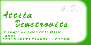 attila demetrovits business card